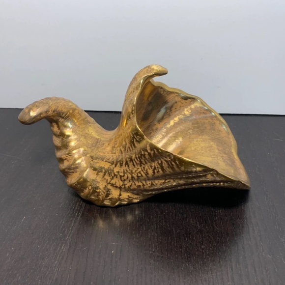 Stangl Pottery Hand Painted Granada Gold Conch Shell Trinket Dish/Container - Picture 1 of 10